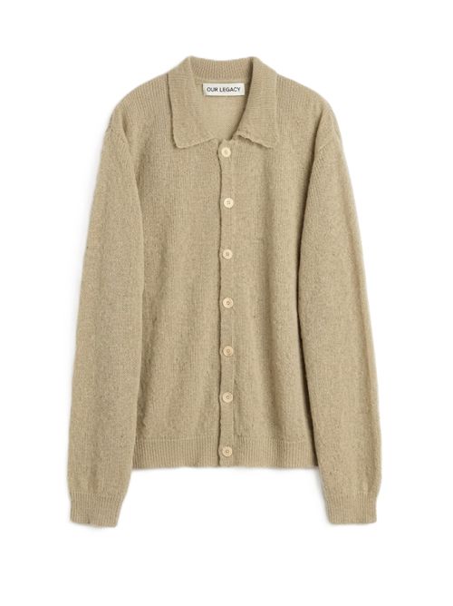 fuzzy alpaca evening polo soft sage Our Legacy | M4263ESSOFT SAGE FUZZY ALPACA